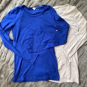 J crew long sleeve shirt two pack